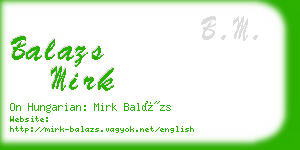 balazs mirk business card